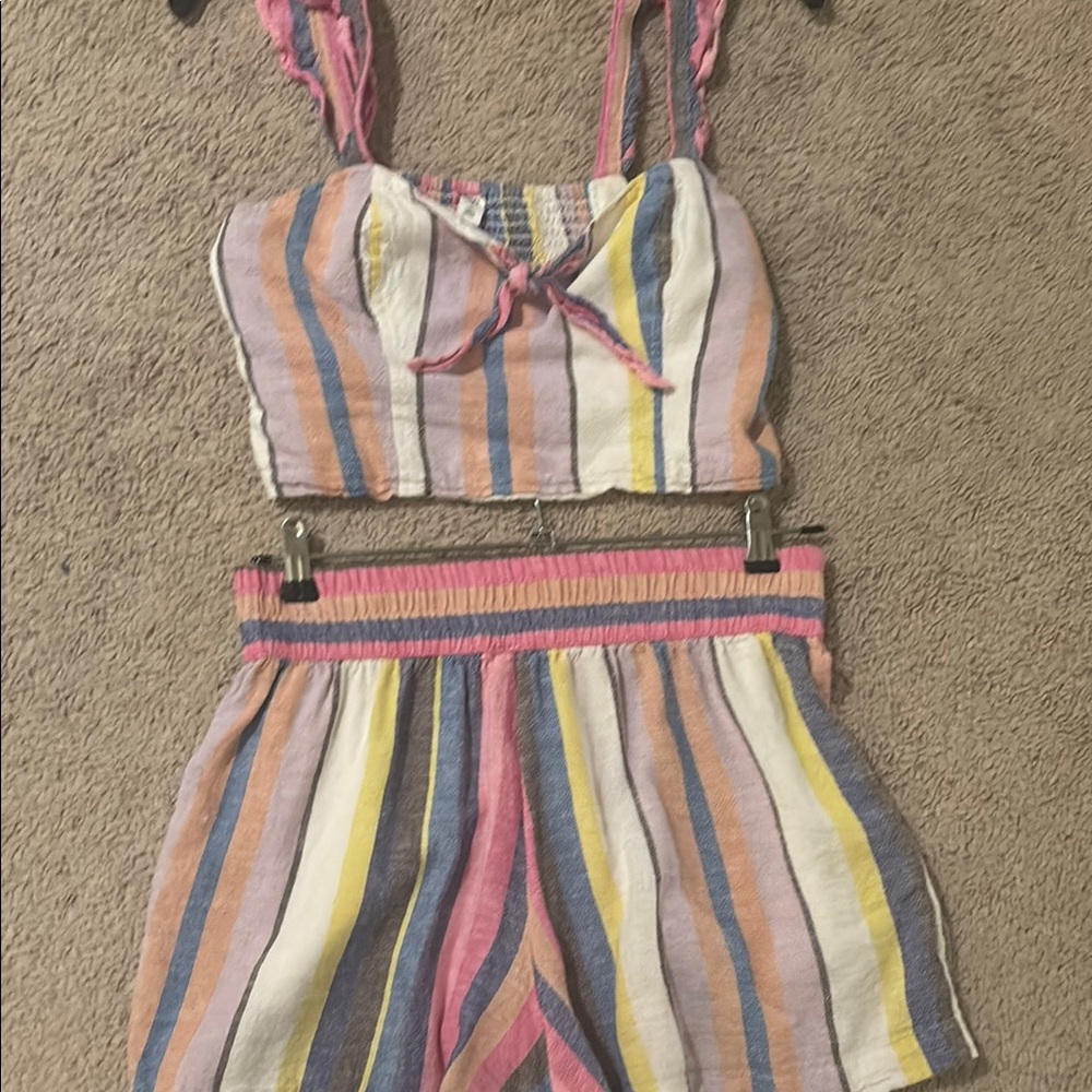 BP Striped Multicolor Two-Piece Set